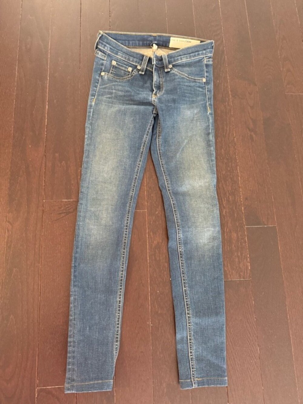 Rag & Bone Women's Mid Blue Skinny Jeans